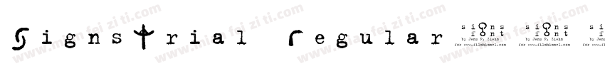 SignsTrial Regular字体转换